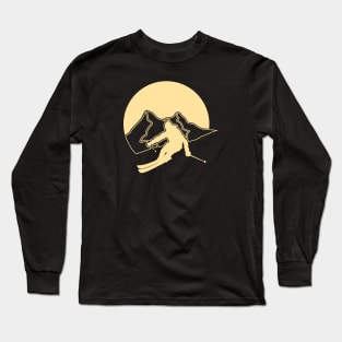 Skier in Ivory Long Sleeve T-Shirt